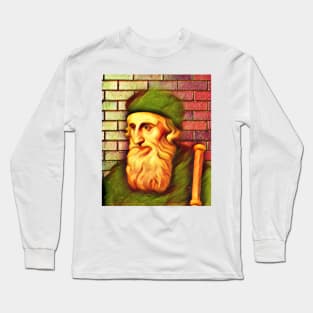 John Wycliffe Snow Portrait | John Wycliffe Artwork 14 Long Sleeve T-Shirt